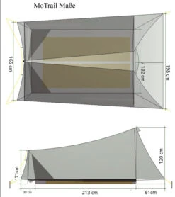 Tarptent MoTrail Mit Front Und Rearpole -Sackundpack Geschäfte MoTrail masse