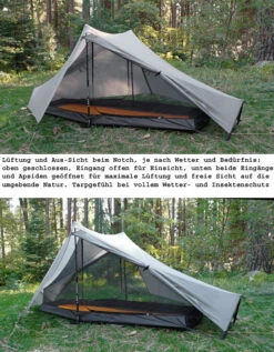 Tarptent Notch -Sackundpack Geschäfte Notch Luftung